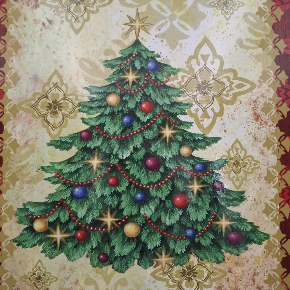 Elena Vladykina Set Of 2 Christmas Tree Cork-Backed‎ Placemats 16.5